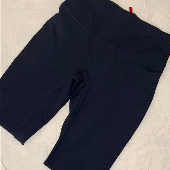 SPANX Ankle Length Ponte Navy Blue Leggings Split Hem 20262T - Picture 4 of 5